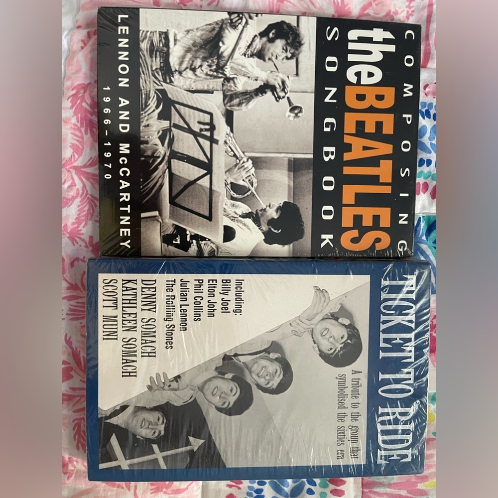 Beatles books sealed ticket to ride and song book